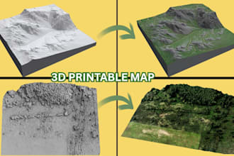 create 3d game environment terrain map lowpoly map tycoon map city for 3d print