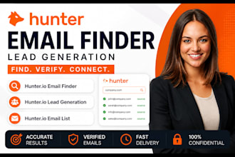 setup hunter io emails finder hunter io lead generation hunter io email list