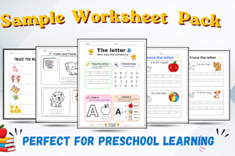 design tracing and coloring worksheets for preschool kids