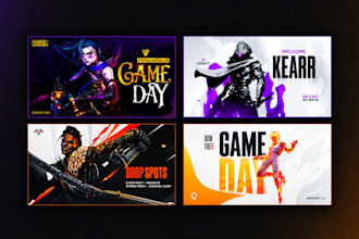 create esports graphics for teams, tournaments, and gaming events for you