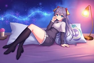 draw dakimakura illustration and body pillow for anime character or your oc