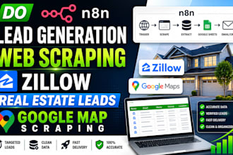 do n8n lead generation web scraping zillow real estate leads google map scraping