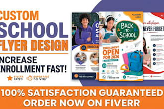 design custom kids school flyer, tuition, education ads