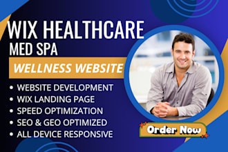 build design redesign wix health wellness and med spa website business with seo