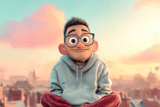 transform your photo into a disney pixar style cartoon