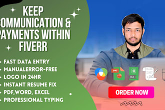 convert manual error free data,PDF to excel, within 2 horus