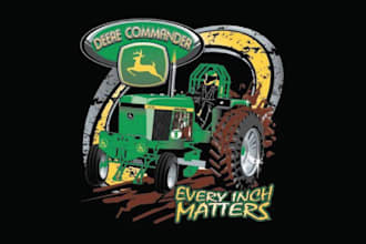 design high quality farm tractor mascot logo with free source file