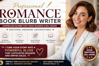 romance book blurb writer book description romance ebook blurb amazon kdp