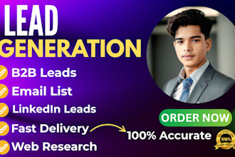 do b2b lead generation, email list and linkedin leads