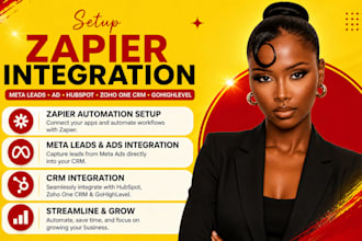 setup zapier integration meta leads ad hubspot zoho one crm gohighlevel