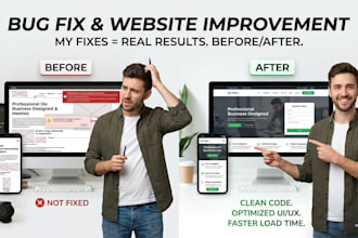 fix HTML, CSS or javascript issues on your website