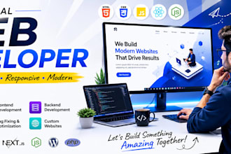 build website, website design, website development, full stack developer