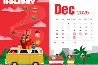 costum calender design for marchandise