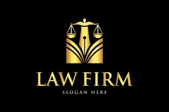 do law firm logo design, lawyer, attorney, legal law office