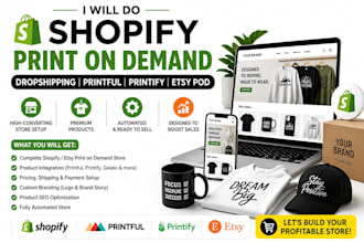 do shopify print on demand, shopify dropshipping, printful, printify, etsy pod