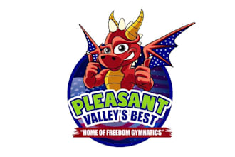 design cartoon mascot pleasant valley best logo for you