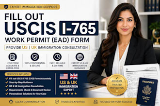fill out uscis I 765 work permit ead form provide US UK immigration consultation