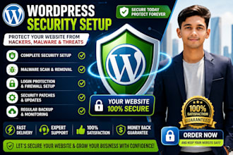 fix secure and protect your wordpress website from hackers malware and attacks