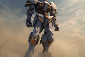 draw gundam, transformer, robot, armor, and mecha, concept