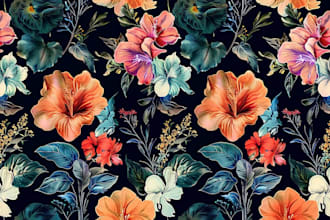 design seamless pattern, textile prints, floral patterns