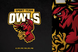 design modern attractive creative owl logo