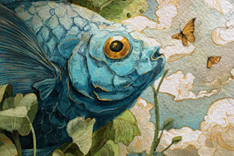 hand paint professional surrealist watercolor artwork