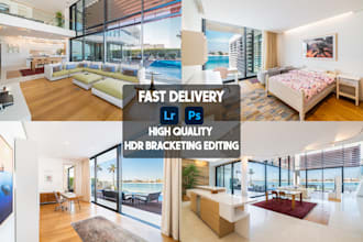 do high end real estate photo editing and hdr blending in 24 hours