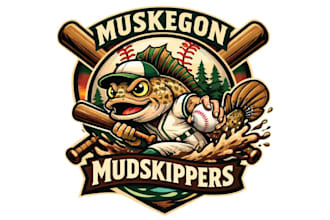 design high quality baseball mascot logo with free source file