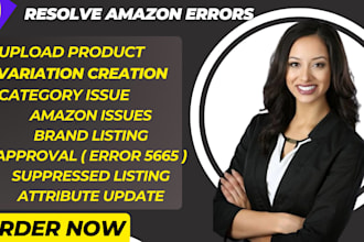 fix all amazon errors, listing errors and brand violations