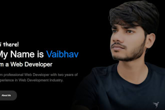 design a modern responsive personal portfolio website