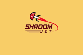 design magic mushrooms delivery service logo