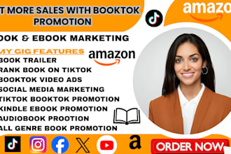 create a viral booktok video tiktok promotion book marketing amazon kindle ugc