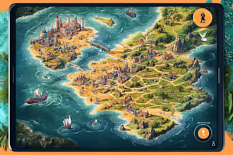design a map in vector format, location map