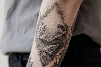 professionally draw your back tattoo design