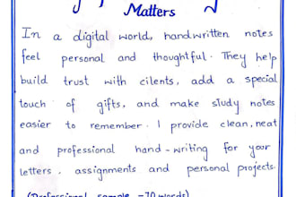 do handwritten assignments , typing