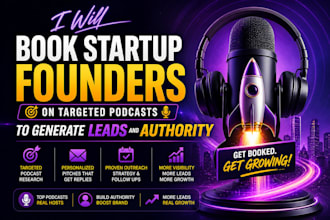 book startup founders on targeted podcasts to generate leads and authority