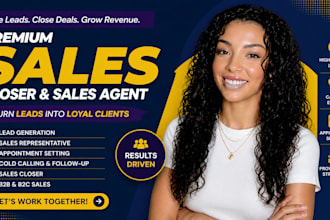 your high ticket sales closer, sales agent and salesperson