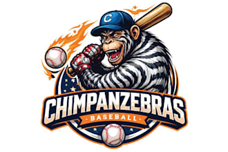 design high quality baseball mascot logo with express delivery