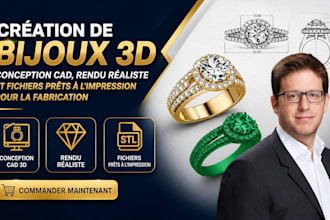 do 3d jewelry cad design, jewelry cad modeling and rendering in stl and obj