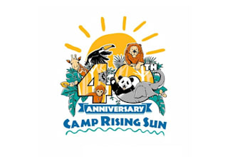 design kids cancer camp safari theme logo