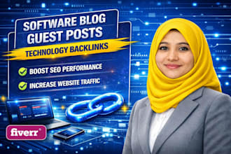 provide software blog guest posts with technology backlinks