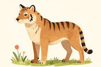 draw detail animal illustration