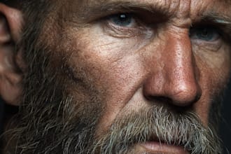 paint a realistic digital portrait
