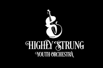 create an eye catching music brand logo with highly strung