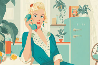 make vintage retro poster illustration