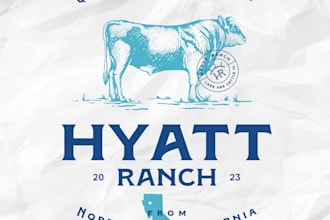 create rustic ranch, livestock and hunting logo design
