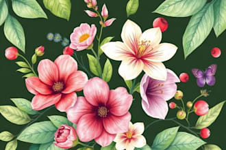 draw botanical illustration art for you