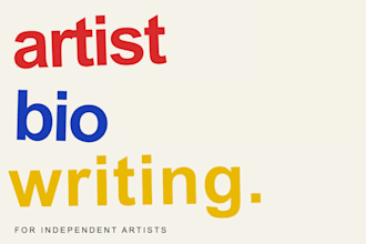 write an artist bio that actually sounds like you