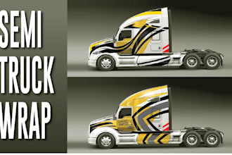 create a custom truck, semi truck and company logo