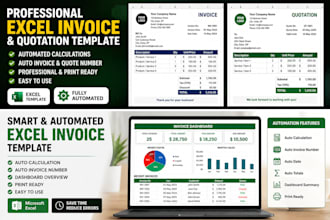design a professional excel invoice and quotation template